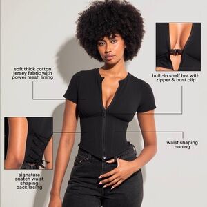 Ta3 Short Sleeve Corsety Top